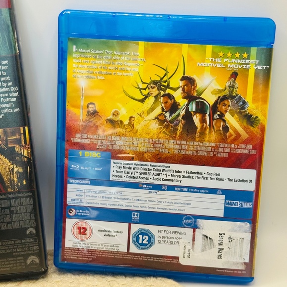 2 Piece Marvel Studios Thor Dvd's And Blue-ray - Picture 6 of 8
